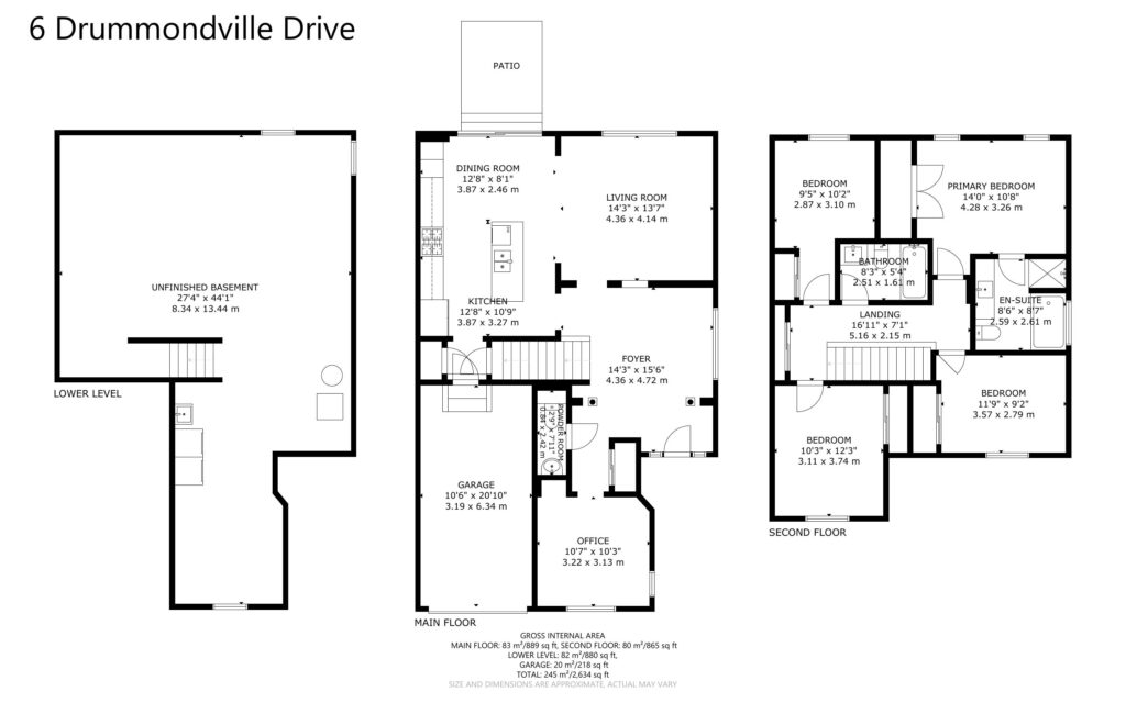 6 drummondville dr - floor plan and layout - for sale with the brel team