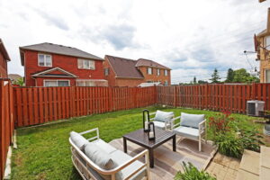 6 drummondville dr backyard with patio and room to add a playset