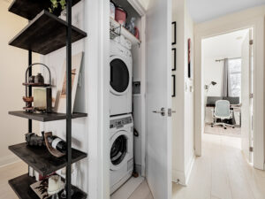 Stacked washer and dryer in the suite | 243 Perth Ave PH307 | the BREL team