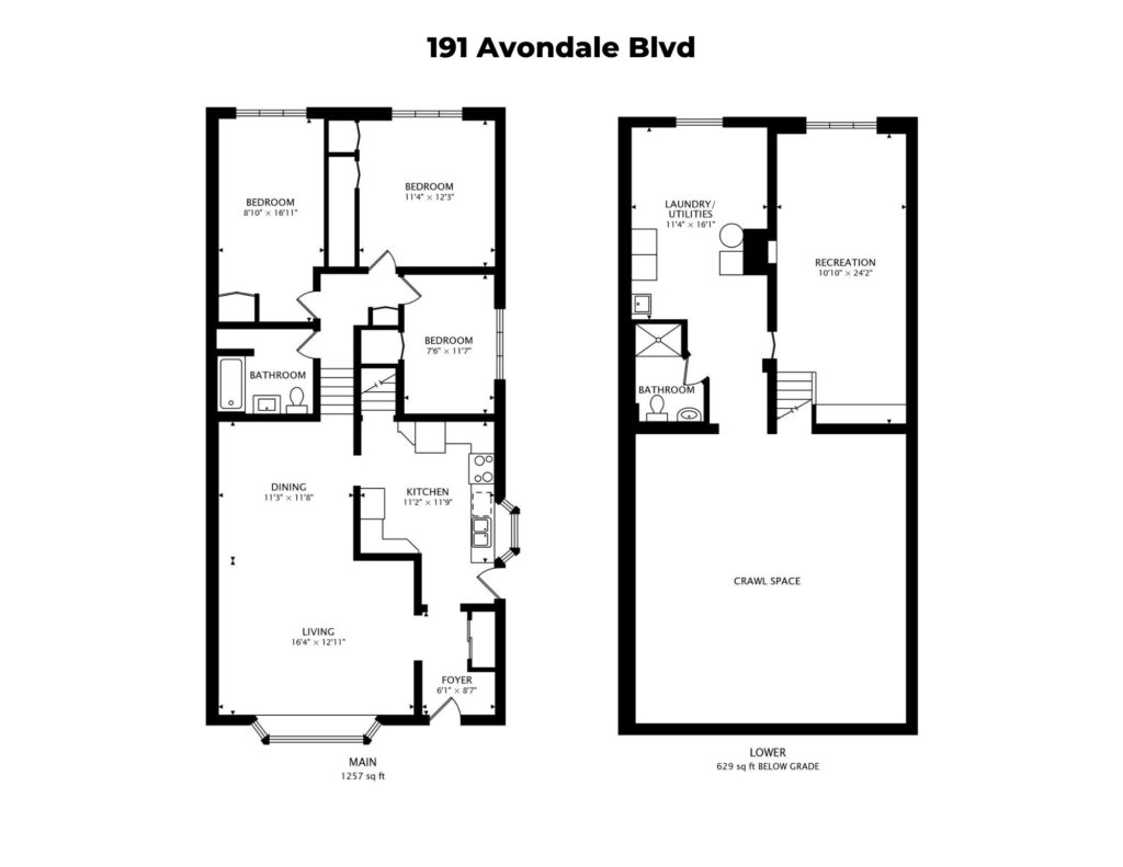 191 Avondale Blvd | Floor Plan | the BREL team