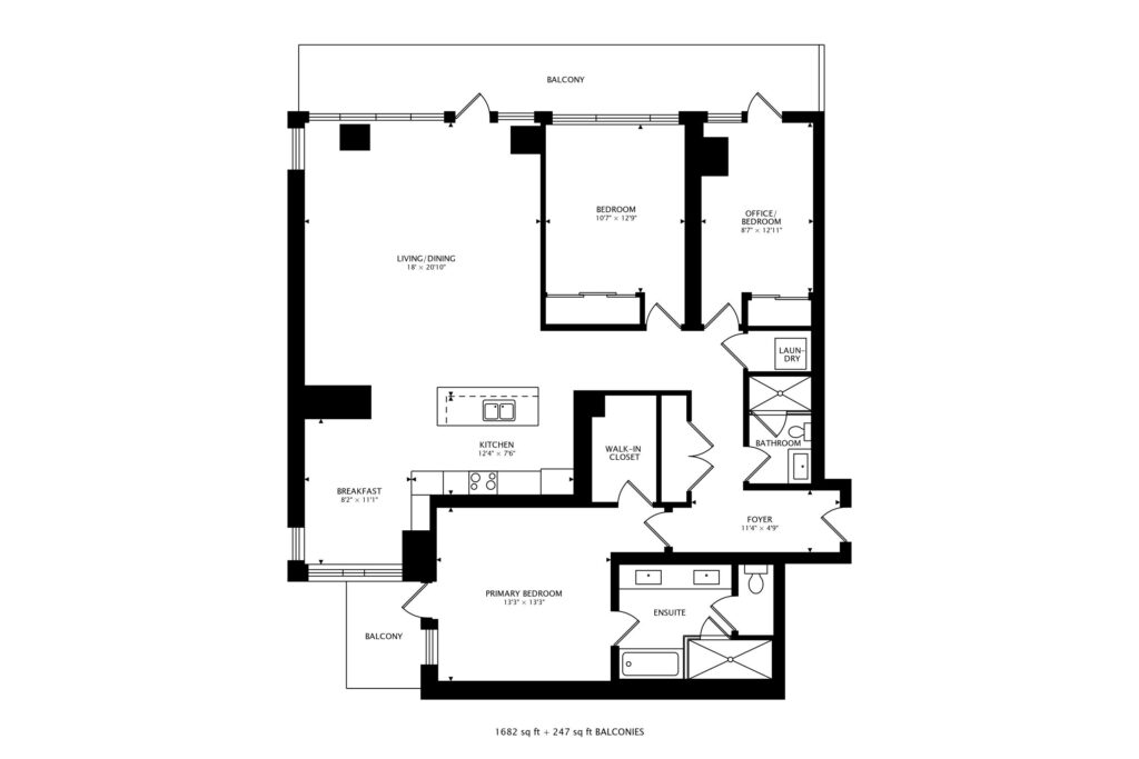 80 John St #4306 | floor plan | the BREL real estate team Toronto